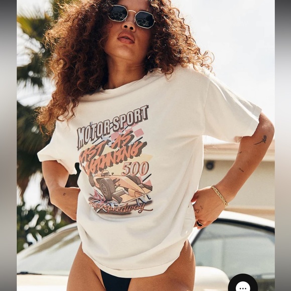 Princess Polly White Graphic Tee - Picture 4 of 9